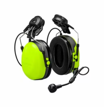 Green 3M PELTOR CH-3 Headset MT74H52P3E-110 Hard Hat Mount FLX2