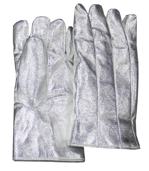 Chicago Protective Apparel 234-AKV High Heat 14 Inch Five Fingered Gloves 19 oz Aluminized Para Aramid