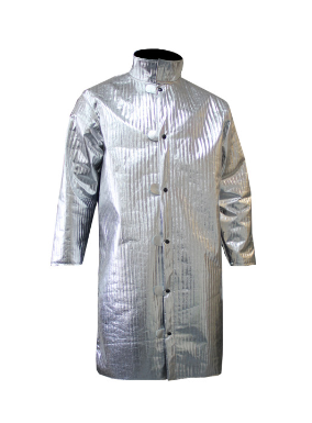 Silver Chicago Protective Apparel 602-A3D Aluminized Z-Flex 45 Inch Coat