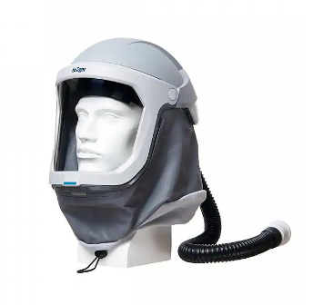 Gray, black, white Draeger 3710800 X-plore 8000 Helmet for Hood on white background