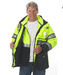 Hi Viz lime yellow and black LAKELAND CANSIP2L ANSI Plus 2 Parka w/ Zip-Out Inner Shell 