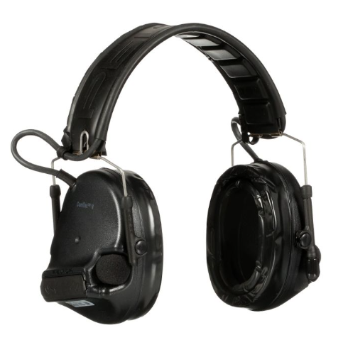 Black 3M™ PELTOR MT20H682FB-09 SV SwatTac V Hearing Defender Headset Foldable on white background