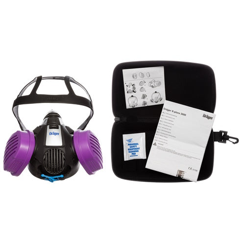 Black and purple Draeger NA10752 Wildland Respiratory Protection Kit on white background