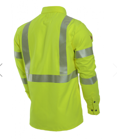 National Safety Apparel DF2-AX3-324LS-HY Drifire FR Hi-Vis Utility Shirt Type R Class 3 | Free Shipping and No Sales Tax