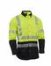 Hi Vis Yellow and Navy National Safety Apparel SHRTV3C3YN Drifire FR Hybrid Work Shirt Type R Class 3