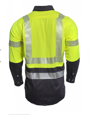 National Safety Apparel SHRTV3C3YN Drifire FR  Hybrid Work Shirt Type R Class 3 | Free Shipping and No Sales Tax
