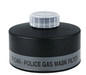 Black and gray MIRA Safety P-CAN Police Gas Mask Filter 
