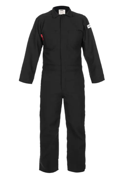 Navy color Lakeland C02013 FR 6.0 oz. Coveralls made with Nomex IIIA Flame Resistant on white background
