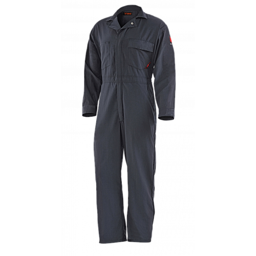 NSA gray Arc Flash FR coverall DF2-450C-CA-NB on checkered background