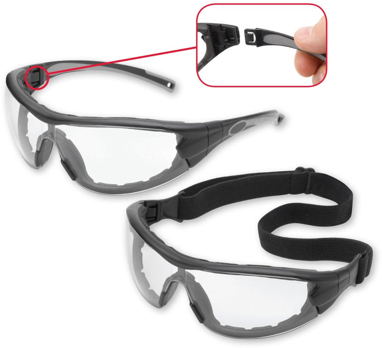 Gateway Safety 21GB78 Swap Wraparound Hybrid Eye Safety Glasses/Goggles | No Sales Tax