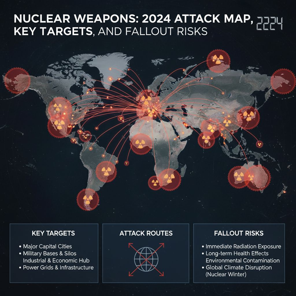 Nuclear Weapons: 2024 Attack Map, Key Targets, and Fallout Risks