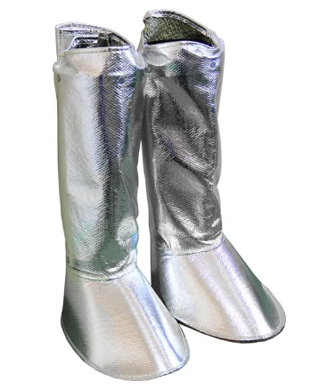 silver Chicago Protective Apparel 333-ARH Replaceable Cover Leggings 19 oz Aluminized Rayon Heavy