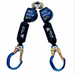 Black, gold, blue 3M DBI-SALA Nano-Lok Arc Flash Twin-Leg Personal Self-Retracting Lifeline 3101540 Kevlar Fiber Web 8 ft