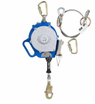 Blue , gold, gray 3M DBI-SALA 3400148 Sealed-Blok Self Retracting Lifeline Retrieval with Bracket Galvanized Cable 50 ft. (15m) 