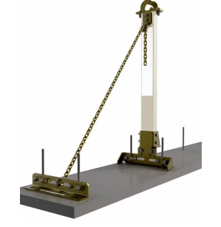 Gold, tan 3M DBI-SALA 7400053 Temporary Rebar/Shear Stud Horizontal Lifeline End-Anchor Retro-Fit Kit