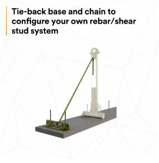 3M DBI-SALA 7400214 SecuraSpan Rebar/Shear Stud HLL Tie-Back Base with Chain | Free Shipping and No Sales Tax