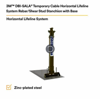 3M DBI-SALA 7400215 SecuraSpan Rebar/Shear Stud HLL Stanchion with Base | No Sales Tax