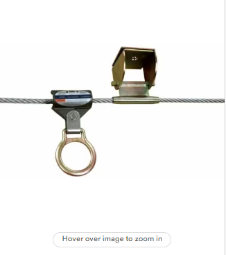 Silver and gold 3M DBI-SALA 7603040 Permanent Multi-Span Horizontal Lifeline System Galvanized Cable 40 ft 