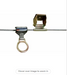 Silver and gold 3M DBI-SALA 7603040 Permanent Multi-Span Horizontal Lifeline System Galvanized Cable 40 ft 