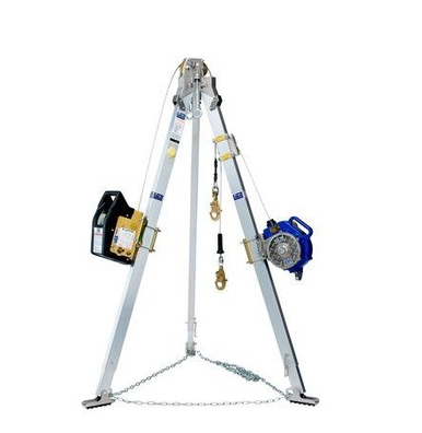 Black, blue, silver, gold, 3M DBI-SALA 8301043 Confined Space Tripod Salalift II Winch and 3-Way SR