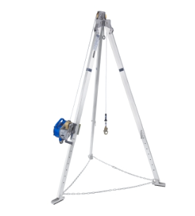 Silver 3M DBI-SALA 8301049 Confined Space Aluminum Tripod with 3-Way SRL 9 ft High 85 ft Galvanized Cable