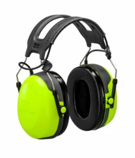 Green and black 3M PELTOR CH-3 Listen Only Hearing Protector HT52A-11 Headband