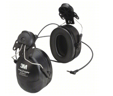 Black 3M Peltor HT HTM79P3E Listen-Only Headset 23 dB NRR on white background