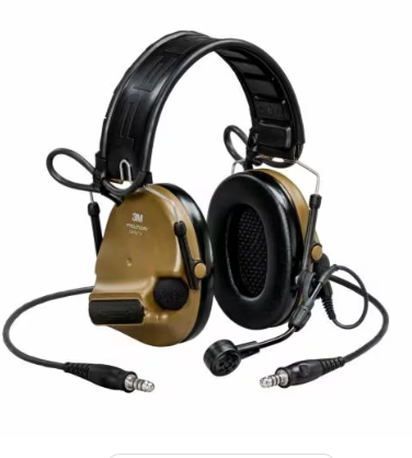 Coyote brown 3M Peltor MT20H682FB-19N CYS ComTac VI Tactical Headset on white background