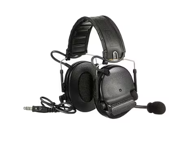 3M™ PELTOR™ SwatTac V Headset MT20H682FB-47 SV, Foldable, Single Lead, Standard Dynamic Mic, NATO Wiring, Black