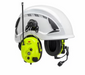 Yellow, black, white 3M™ PELTOR MT73H7P3E4610NA LiteCom Plus Headset on white background