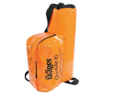 Orange Draeger 4054948 Quick Air 10 Minute Bag on white background