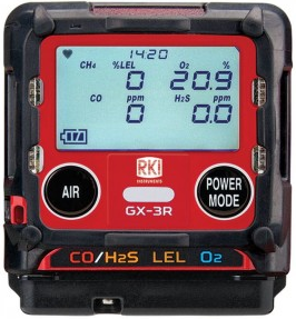 RKI Instruments 72-RA-C-50 GX-3R Confined Space 4 Gas Monitor 