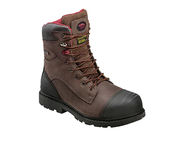 Avenger Surewerx A7573 Men’s 8” Brown Work Boot Waterproof, Carbon Toe