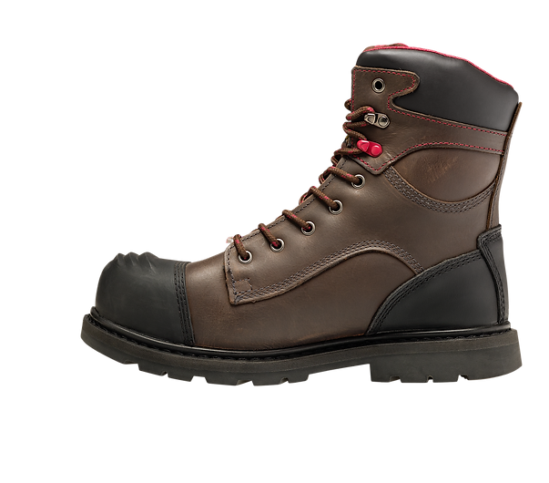 Avenger Surewerx A7573 Men’s 8” Brown Work Boot Waterproof, Carbon Toe