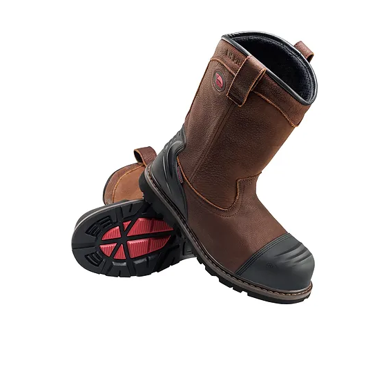 Avenger Surewerx A7876 Men’s Wellington Brown Carbon Toe Waterproof Work Boots