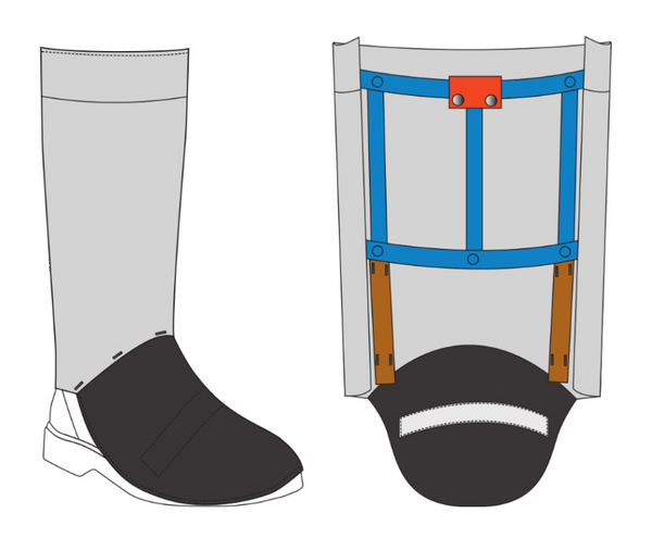 Chicago Protective Apparel 333-CL Replaceable Cover Leggings Gray Split Leather 1 ply Rubber Flares 