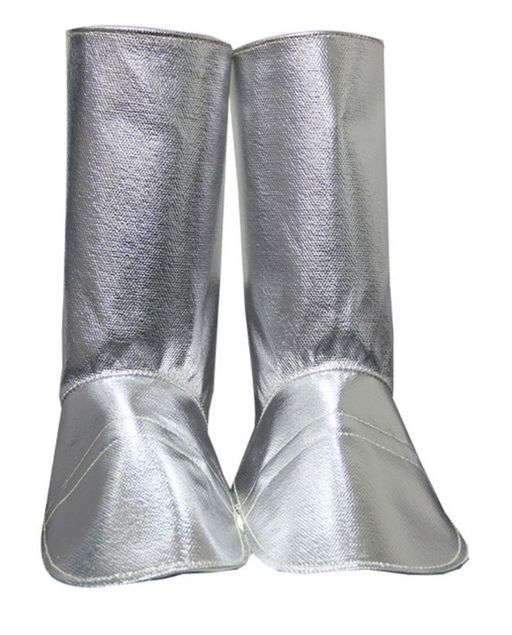silver Chicago Protective Apparel 401-ACF Full Vertical Velcro Leggings 12 oz Aluminized Carbon Fleece