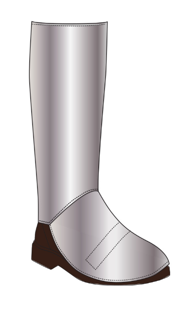 silverChicago Protective Apparel 401-ACK Full Vertical Velcro Leggings 19 oz Aluminized Carbon Kevlar 