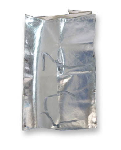 SILVER Chicago Protective Apparel 555-AR Cowboy Style 15 oz Chaps Aluminized Rayon