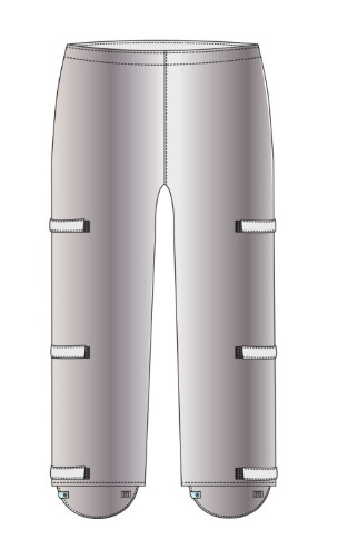 silver gray Chicago Protective Apparel 555-ARH Cowboy Style 19 oz Aluminized Rayon Chaps