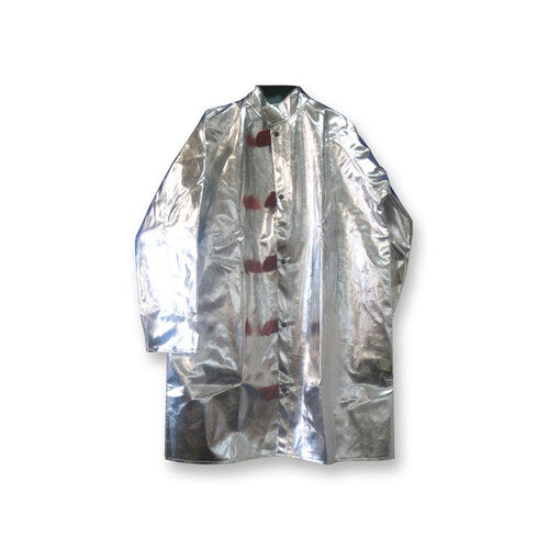 Silver Chicago Protective Apparel 601-AR Aluminized 40 Inch 15 oz Rayon Jacket Style A