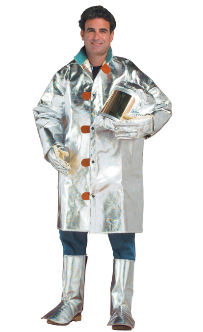 Chicago Protective Apparel 602-AR Aluminized 15 oz Rayon 45" Length Coat | Free Shipping and No Sales Tax