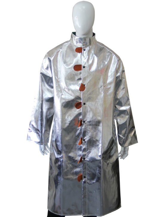 Silver Chicago Protective Apparel 603-AR Aluminized 15 oz Rayon Style A
