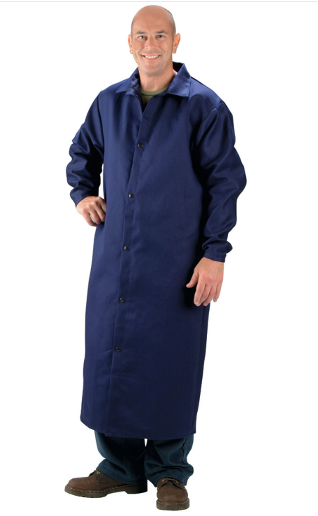 Chicago Protective Apparel 603-MP10N Marlan Plus 50” Coat 10 oz Navy Color