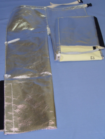 silver Chicago Protective Apparel 778-AKV Aluminized Chaps Para Aramid Blend