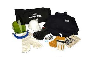 Black, white, green, brown Chicago Protective Apparel AG32-JP Arc Flash Jacket/Pants Protection Kit