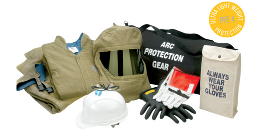 Khaki, black, white, red Chicago Protective Apparel AG40-CL Coat and Legging Kit with Gloves