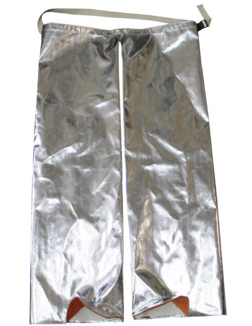 Silver Chicago Protective Apparel HL777-AR Attached Hip Leggings 15 oz Aluminized Rayon