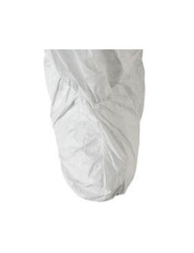 DuPont IC444S Tyvek IsoClean Boot Cover Serged Seams PVC Sole Elastic Opening Elastic Ankles 15" High White | No Tax