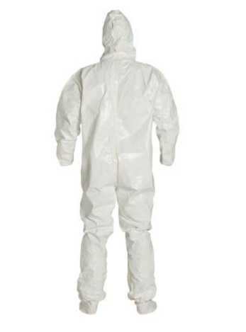 DuPont SL128TWH Tychem 4000 Coverall Respirator Fit Hood Elastic Wrist Attached Socks with Outer Boot Flaps | No Tax